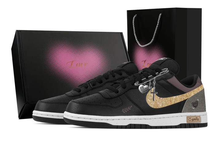 Nike Nike Big Heartfelt Touch, Heart Box Abrasion Resistant Breathable Low top Skateboard Shoes Men's Black Brown