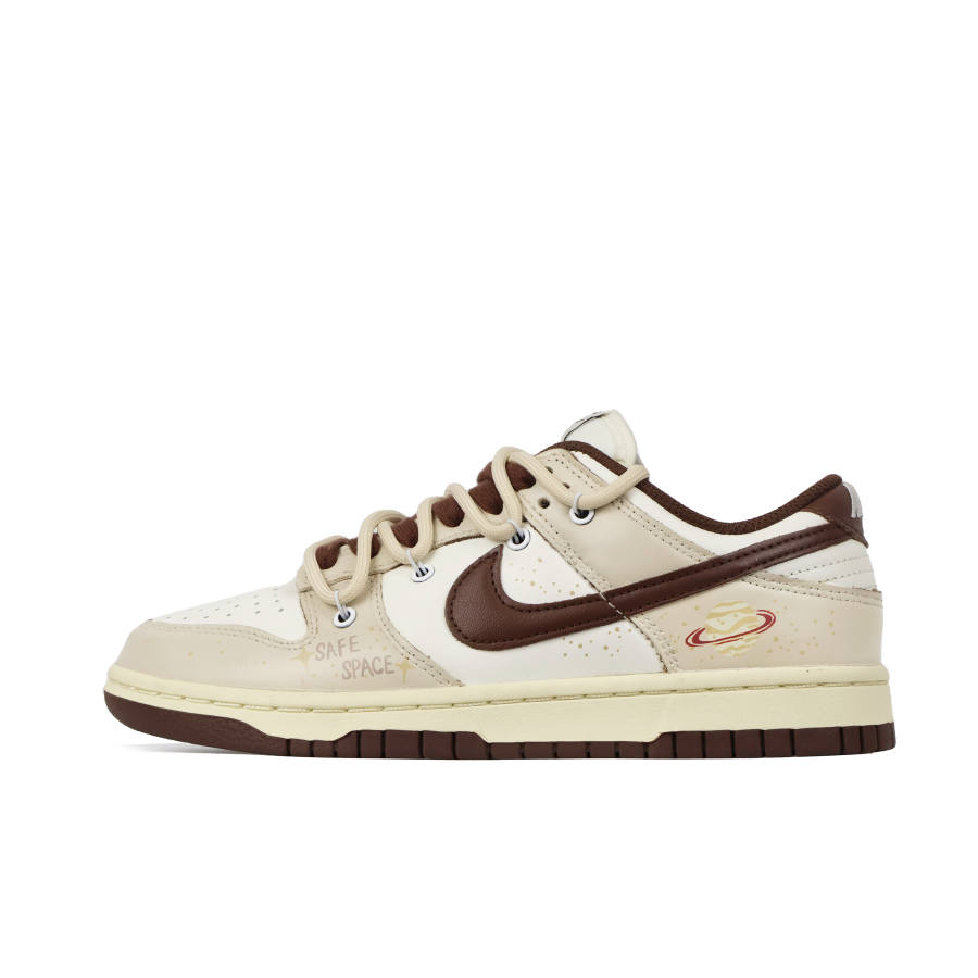 Nike Nike Dunk Couple, Maillard Style Abrasion Resistant Balance Low top Skateboard Shoes Women's Beige Brown