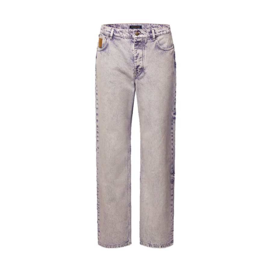 LOUIS VUITTON Jeans Men's Blue Moderate Straight Fit Pants