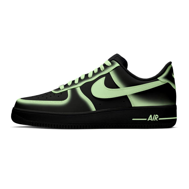 Nike Nike Air Force 1 Abrasion Resistant Abrasion Resistant Low top Skateboard Shoes Unisex Black Green