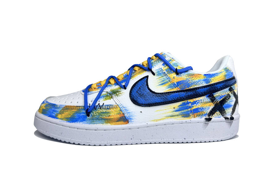 Nike Nike Court Vision 1 Before The Heavy Rainstorm Abrasion Resistant Low top Skateboard Shoes Unisex Blue