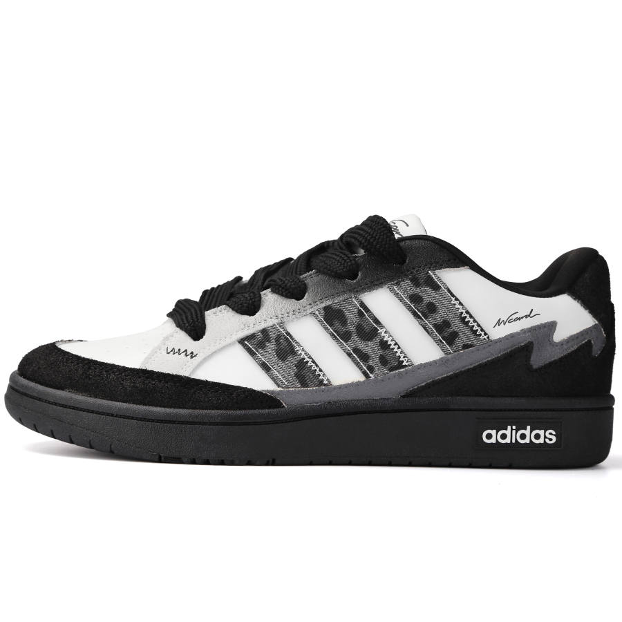 Adidas Adidas WCARD ADV Leopard Tigger Abrasion Resistant Low top Skateboard Shoes Unisex Gray White