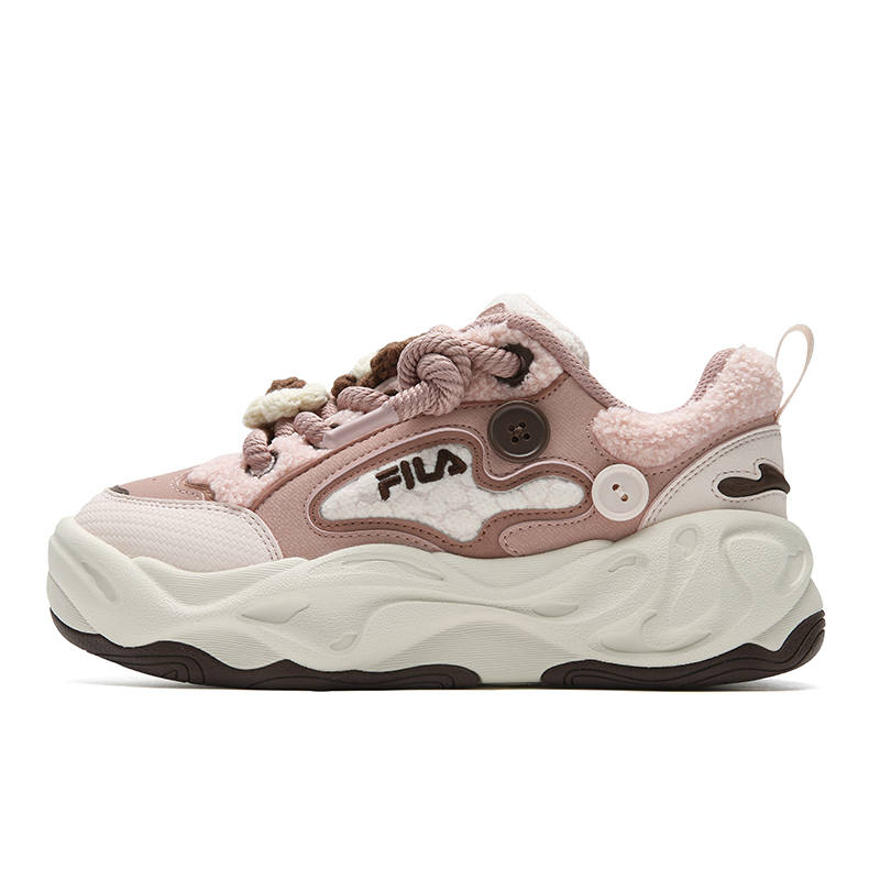 FILA BROOK 2 Abrasion Resistant Breathable Height Increasing Low top Skateboard Shoes Women's Pink