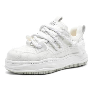 MQ Canvas Cushioning, Impact Resistance, Abrasion Resistant, Slip Resistant Low top Skateboard Shoes Unisex White