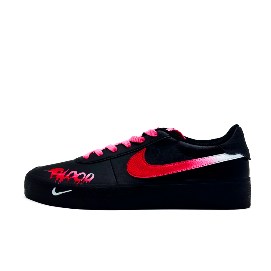 Nike Nike Court Shot Black Pink Wear resistant And Lightweight Low top Skateboard Shoes Men's Black