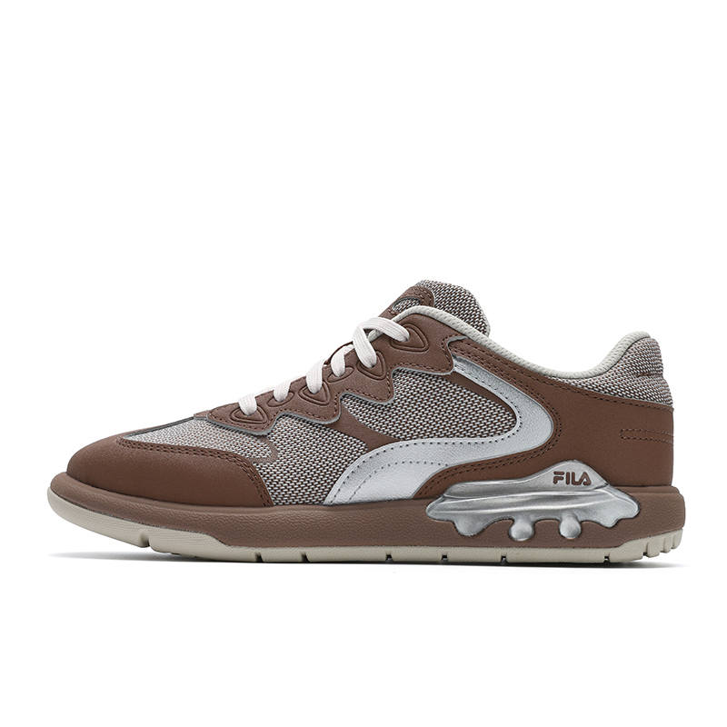 FILA PUDDING Shoes Cushioning Abrasion Resistant Lightweight Breathable Low top Skateboard Shoes Women's Brown
