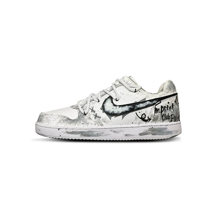 Nike Nike EBERNON Cushioning, Wear Resistant Low top Skateboard Shoes Men's Black Gray