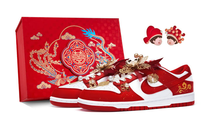 Nike Nike Dunk Low top Flat Skateboard Shoes Unisex Red