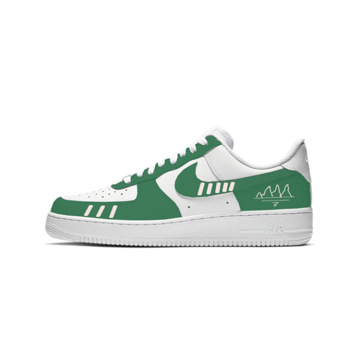Nike Nike Air Force 1 07 Mountain Corner Abrasion Resistant Abrasion Resistant Low top Skateboard Shoes Men's White Green