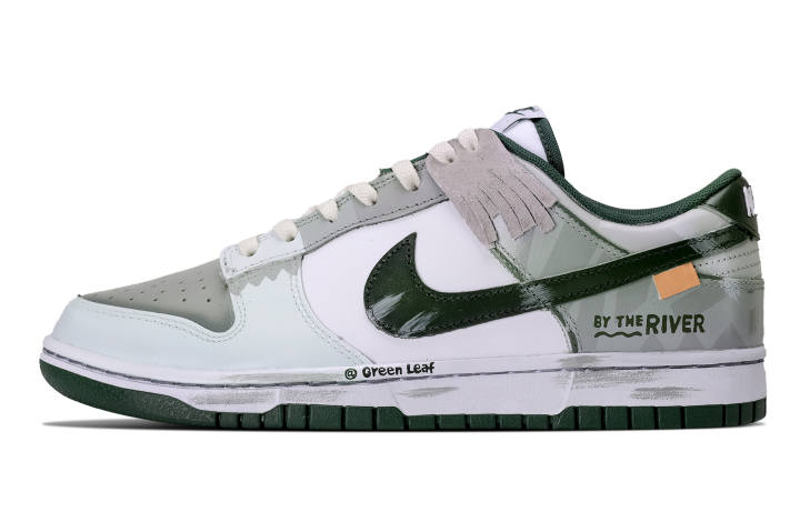 Nike Nike Dunk Cow Leather Low top Skateboard Shoes Men's Green