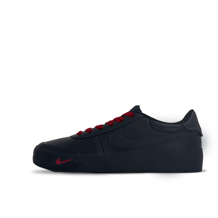 Nike Nike Court Shot Abrasion Resistant Lightweight Wear resistant And Lightweight Low top Skateboard Shoes Unisex Black Red