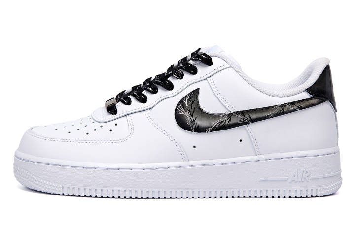 Nike Nike Air Force 1 Wear resistant And Lightweight Low top Skateboard Shoes Unisex White Black