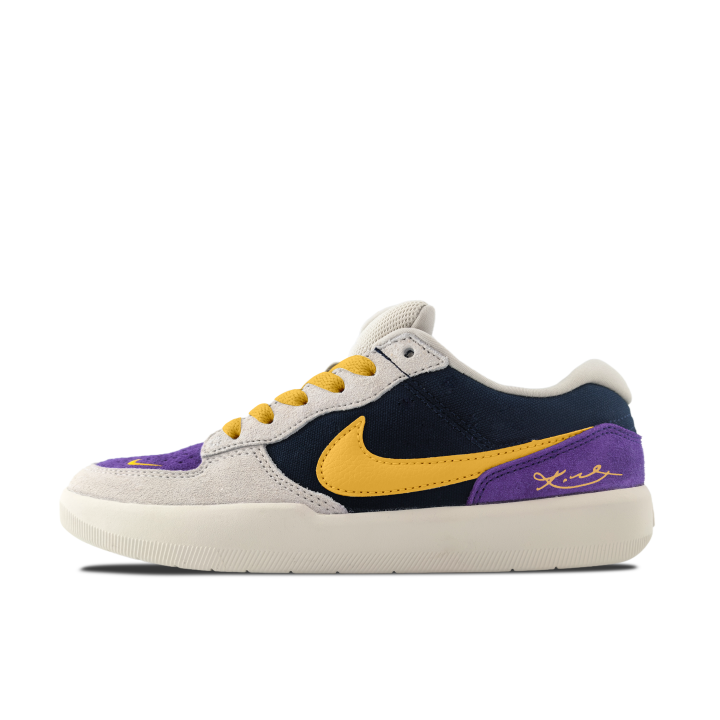 Nike Nike SB Force 58 Abrasion Resistant Breathable Low top Skateboard Shoes Unisex Beige Purple