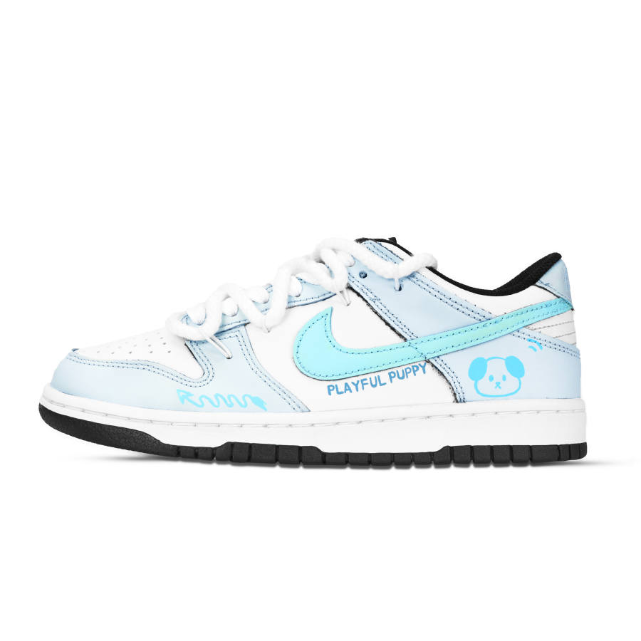Nike Nike Dunk Naughty Puppy Abrasion Resistant Abrasion Resistant Low top Skateboard Shoes Unisex Blue White