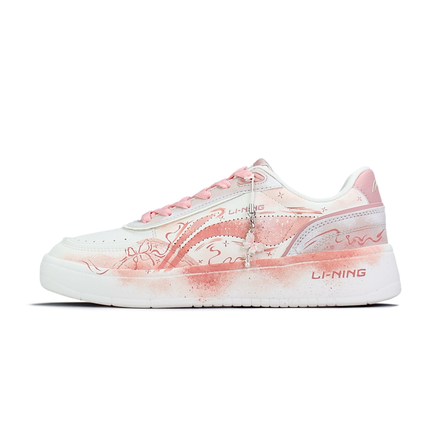 Li-Ning Li Ning Sourdough Slip Resistant, Abrasion Resistant, Breathable Low top Skateboard Shoes Women's Peach Pink