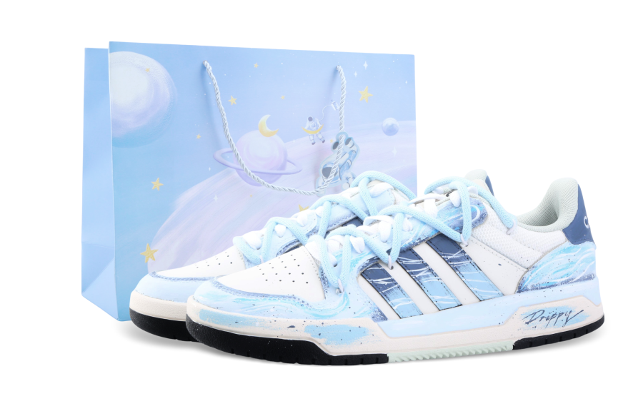 Adidas Neo Entrap Drippy Snowfield Abrasion Resistant Abrasion Resistant Low top Skateboard Shoes Unisex Blue White
