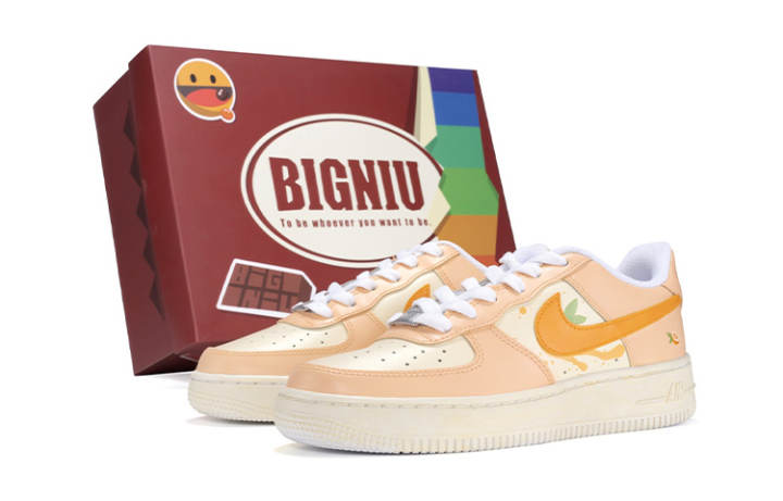 Nike Nike Air Force 1 Skateboard Shoes Women's Low Top Orange/Yellow