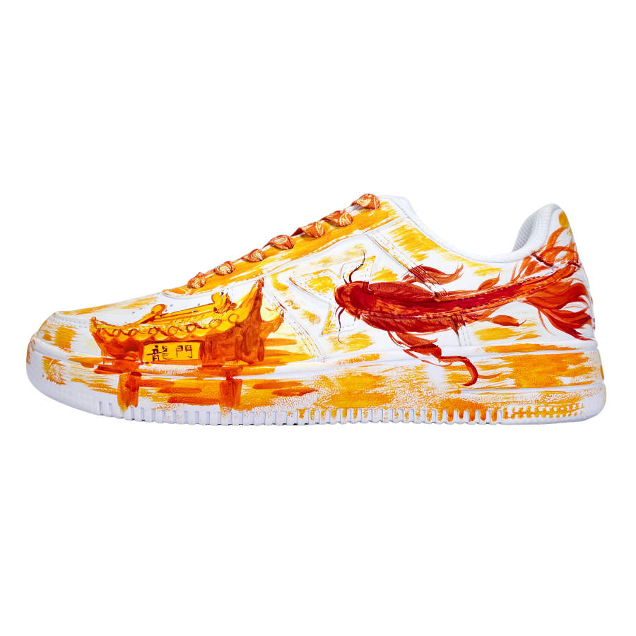 XTEP Air Force 1 Lightweight Abrasion Resistant Low top Skateboard Shoes Unisex Orange Red