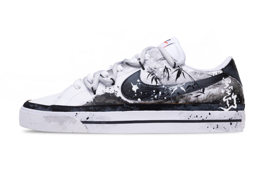 Nike Nike Court Legacy Ink Bamboo Listening To Zen Slip Resistant Abrasion Resistant Low top Skateboard Shoes Men's
