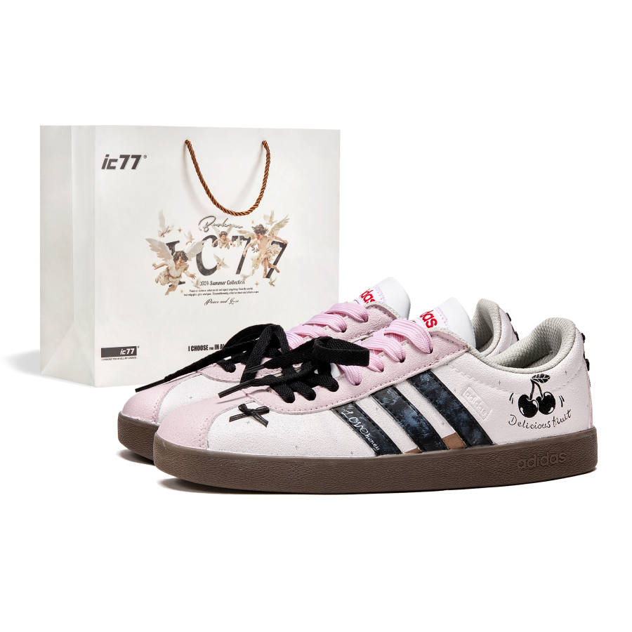 Adidas Adidas VL COURT 2.0 Box, Cherry Soda Slip Resistant Abrasion Resistant Slip Resistant Abrasion Resistant Low top
