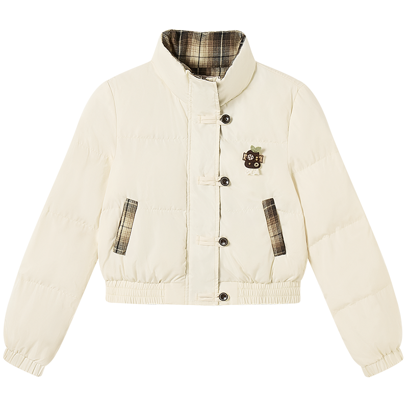 Fabric Pig Puffer Jacket Women's