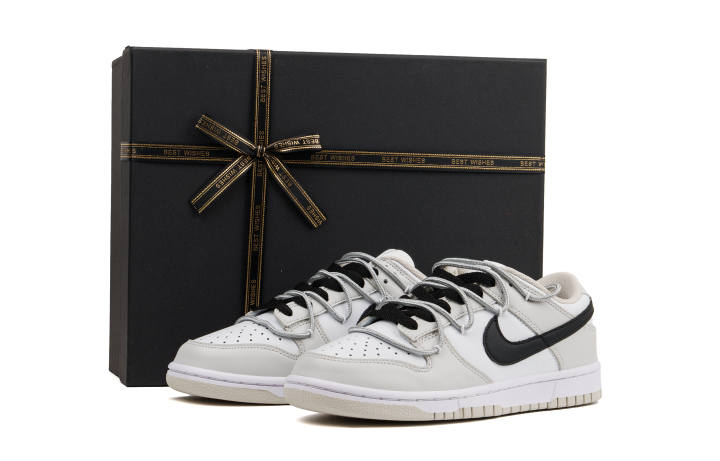 Nike Nike Dunk Cushioning Abrasion Resistant Cushioning, Wear Resistant Low top Skateboard Shoes Women's Light Gray