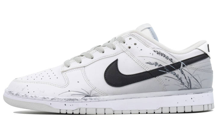Nike Nike Dunk Clear Stream Reed Pond Abrasion Resistant Low top Skateboard Shoes Unisex Black White Gray