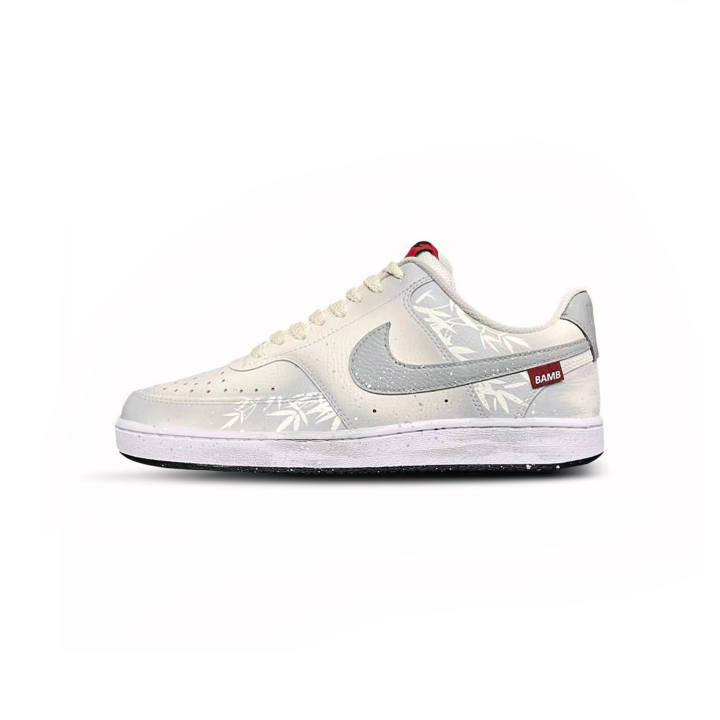 Nike Nike Court Vision 1 Tower Rabbit Cushioning, Wear Resistant Low top Skateboard Shoes Men's Gray White