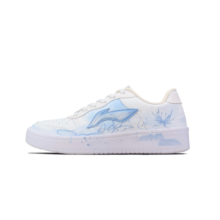 Li-Ning Li Ning Floating Boat Slip Resistant, Abrasion Resistant, Breathable Low top Skateboard Shoes Women's Blue White