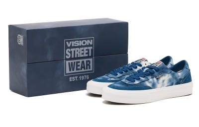 Vision Street Wear Flat Top Low top Skateboard Shoes Unisex Ink Blue