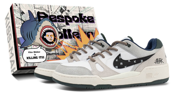 Nike Nike Full Force Slip Resistant Low top Skateboard Shoes Men's Ecru