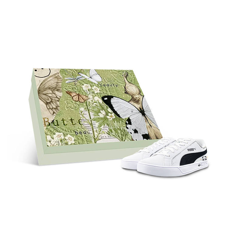 PUMA Smash Vulc Balance Lightweight Low top Skateboard Shoes Unisex White Black