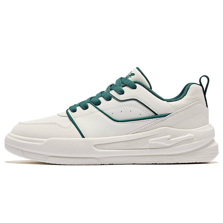 Erke Slip Resistant Abrasion Resistant Low top Skateboard Shoes Men's Microcrystal White Mountain Green