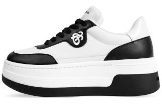 Ann Andelman Arcade Blanc Cow Split Leather Height Increasing Low top Skateboard Shoes Women's