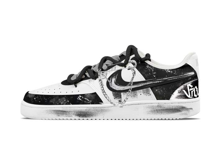 Nike Nike Court Vision 1 Chain Shadow Ink White Shoelace Cushioning Abrasion Resistant Cushioning, Wear Resistant Low top