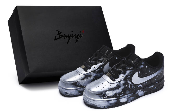 Nike Nike Air Force 1 07 811 Manufacturing, Insane Graffiti Silver, Special Shoe Box Slip Resistant Abrasion Resistant