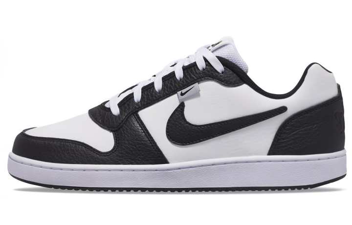 Nike Nike EBERNON Synthetic Leather Low top Skateboard Shoes Men's Black White