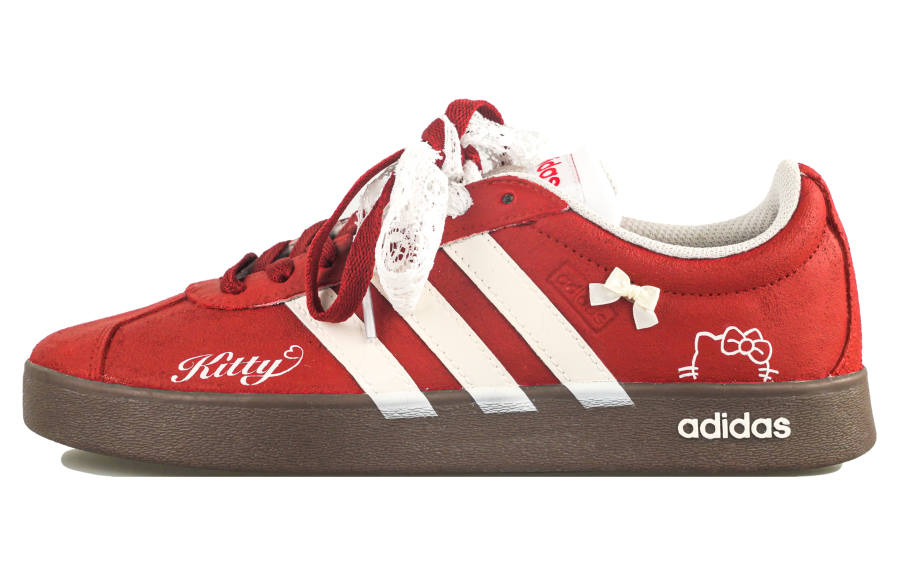 Adidas Adidas VL COURT 2.0 RISK Red Berry Cat Low top Skateboard Shoes Women's Red