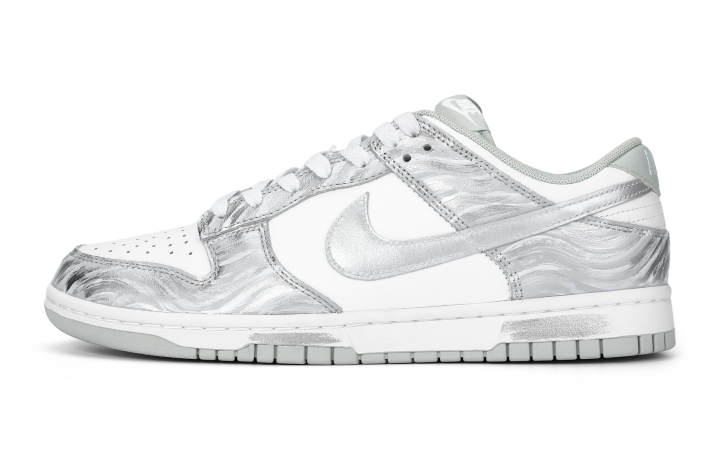 Nike Nike Dunk Abrasion Resistant Lightweight Wear resistant And Lightweight Low top Skateboard Shoes Unisex Silver