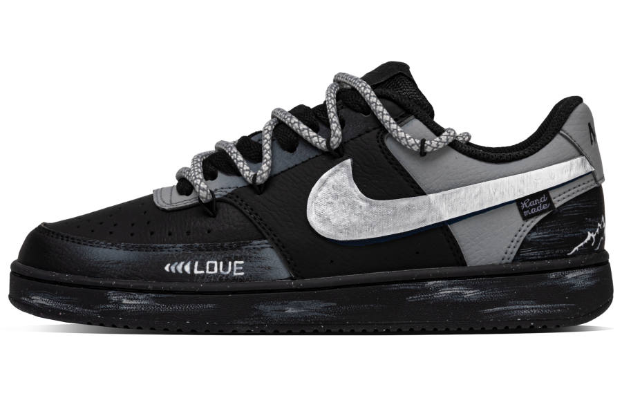 Nike Nike Court Vision Slip Resistant Abrasion Resistant Low top Skateboard Shoes Unisex Black Gray