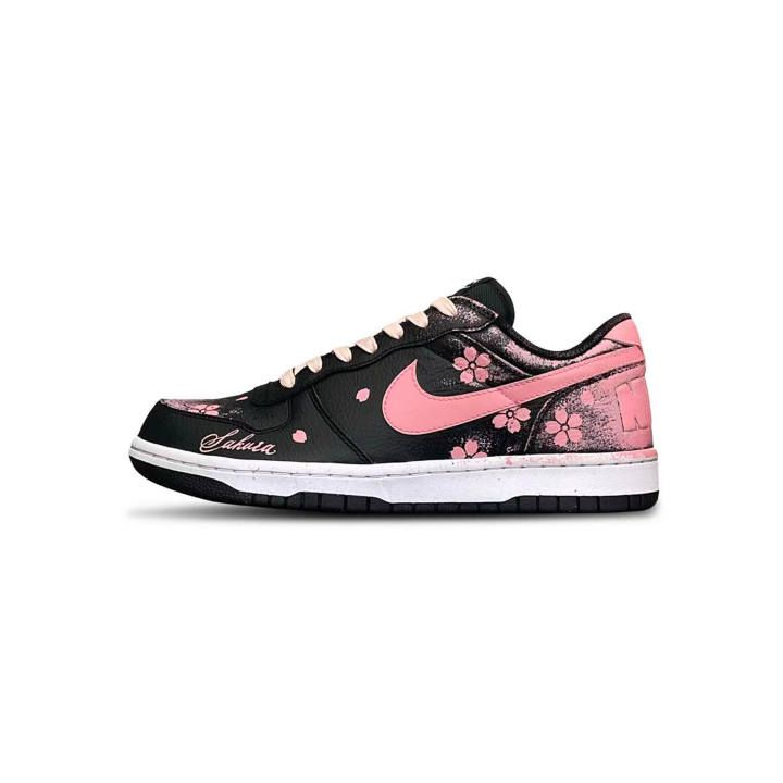 Nike Nike Big Tower Rabbit Creative Abrasion Resistant Low top Skateboard Shoes Men's Black Pink