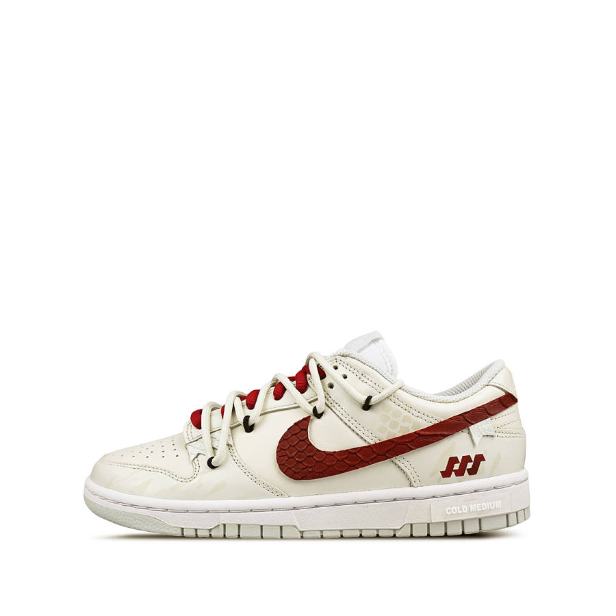 Nike Nike Dunk Cushioning, Wear Resistant Low top Skateboard Shoes Unisex Beige Red