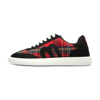 EKM Slip Resistant, Abrasion Resistant, Lightweight, Breathable, Support Low top Skateboard Shoes Unisex Scottish Red