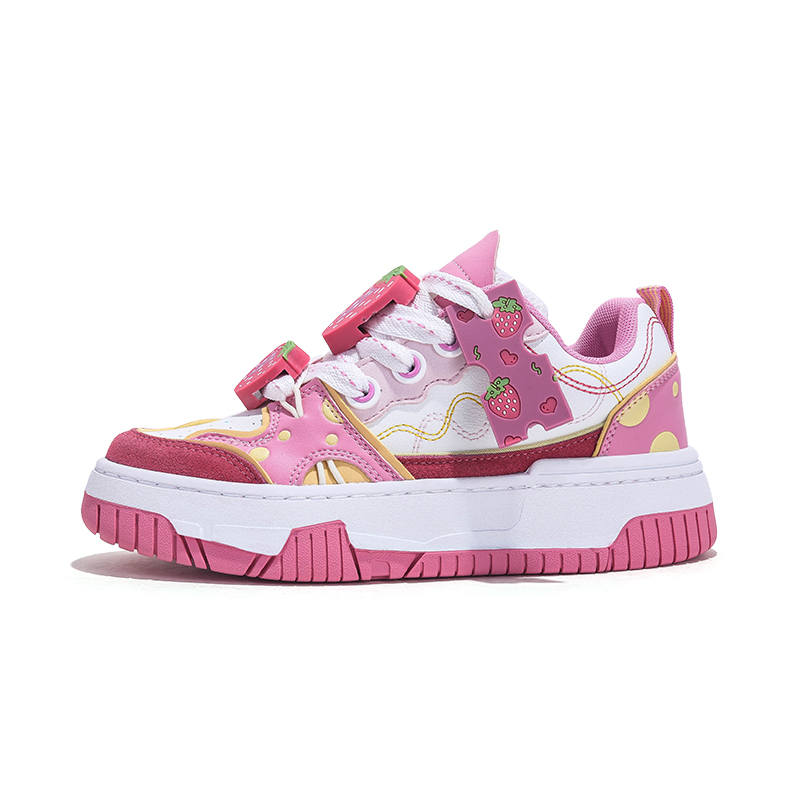 NOCOPY Slip Resistant Abrasion Resistant Low top Casual Versatile Skateboard Shoes Women's Pink