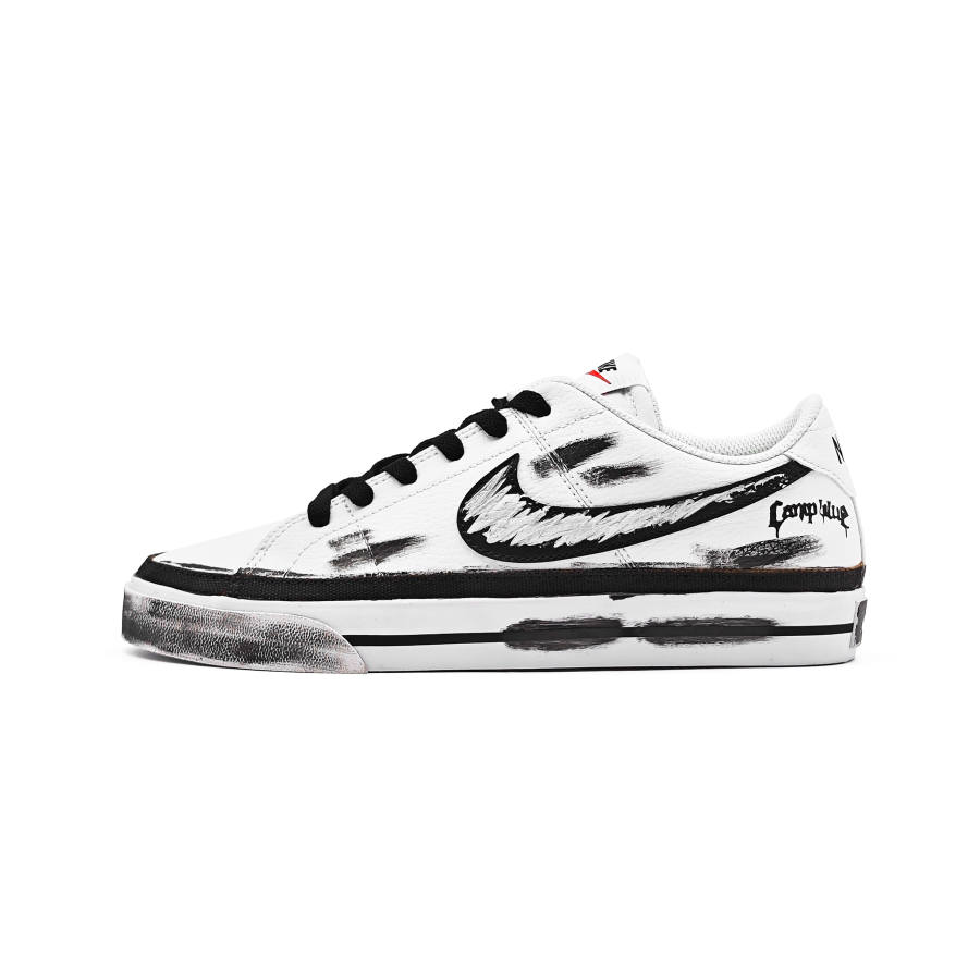 Nike Nike Court Legacy Lonesome Campsite Waterproof Abrasion Resistant Lightweight Low Top Skateboard Shoes Unisex White