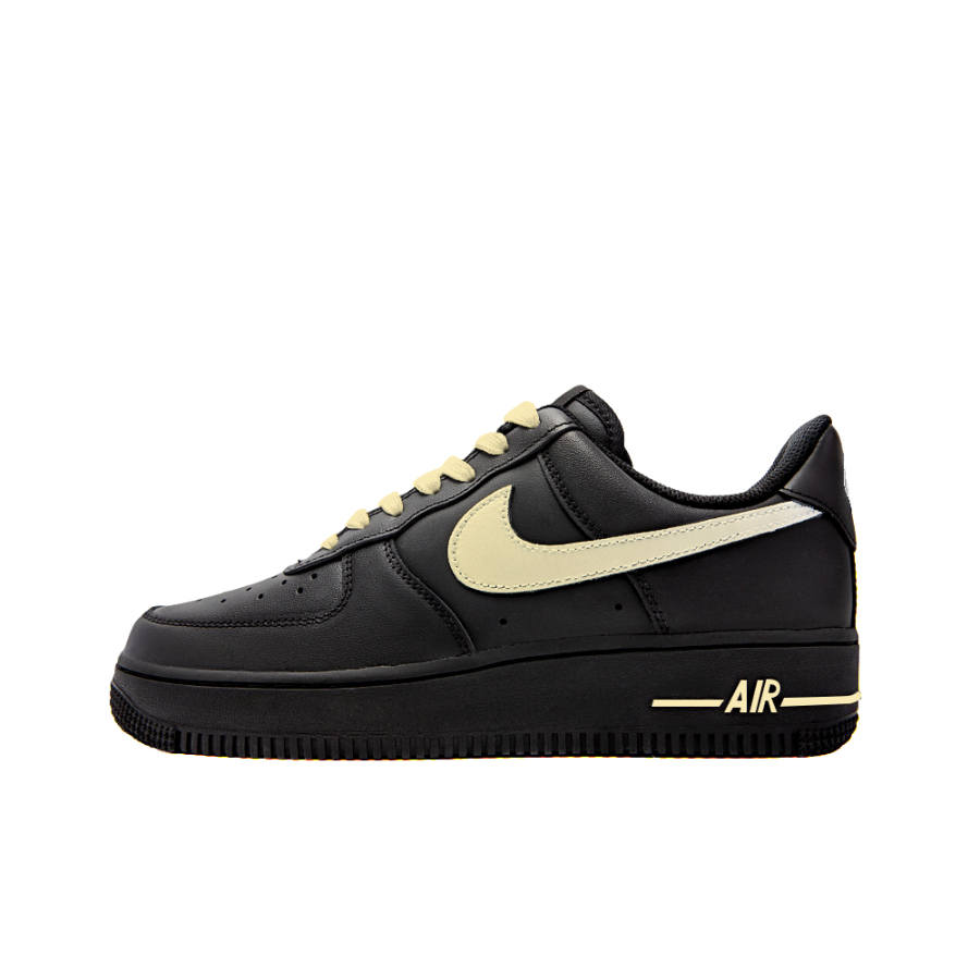 Nike Nike Air Force 1 Slip Resistant, Abrasion Resistant, Lightweight Low top Skateboard Shoes Women's Black Yellow