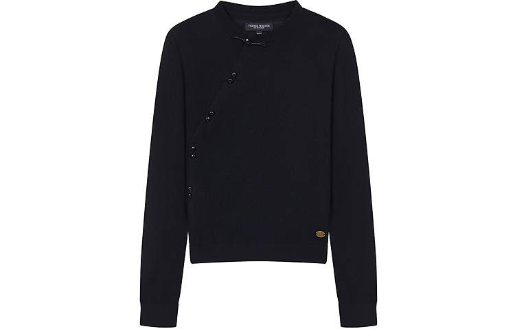 Teenie Weenie Year Of The Horse Collection Knitwear Women's Black Stand Collar Moderate Cardigan