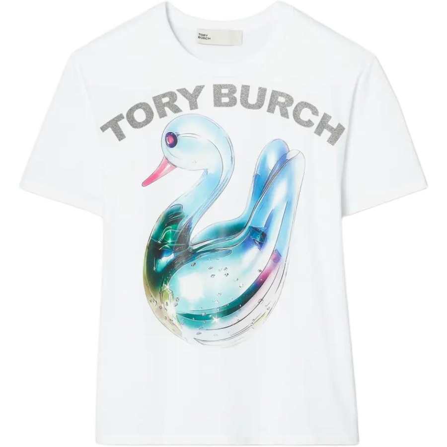 TORY BURCH T Shirts Women's White Crew Neck Moderate