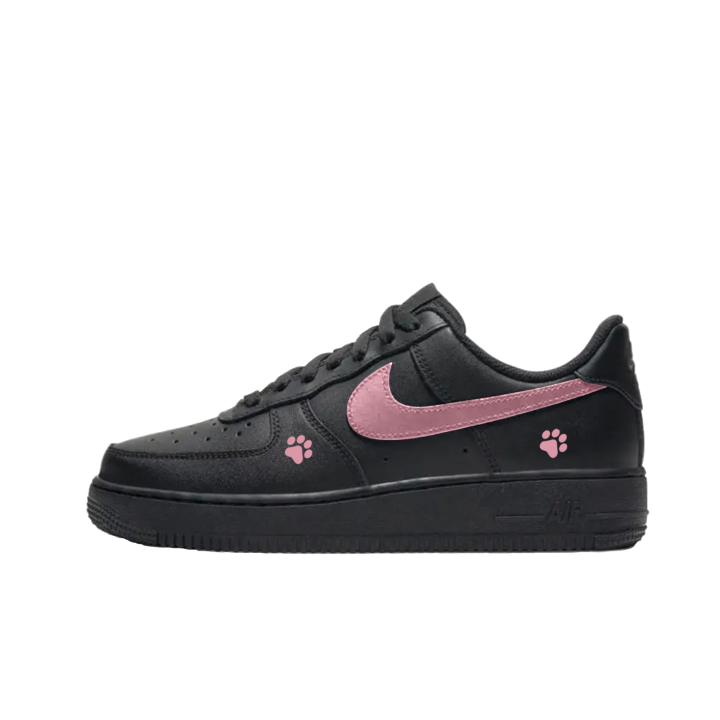 Nike Nike Air Force 1 Low top Skateboard Shoes Unisex Black Pink