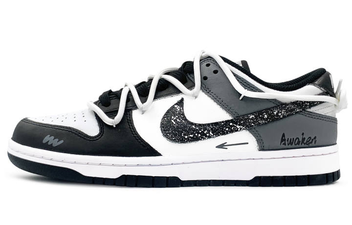 Nike Nike Dunk Coverage Abrasion Resistant Breathable Low top Skateboard Shoes Unisex Black Gray